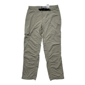 COLUMBIA GRT Womens Lightweight Hiking Cargo Pants Tan Size 10 Belt Straight Leg